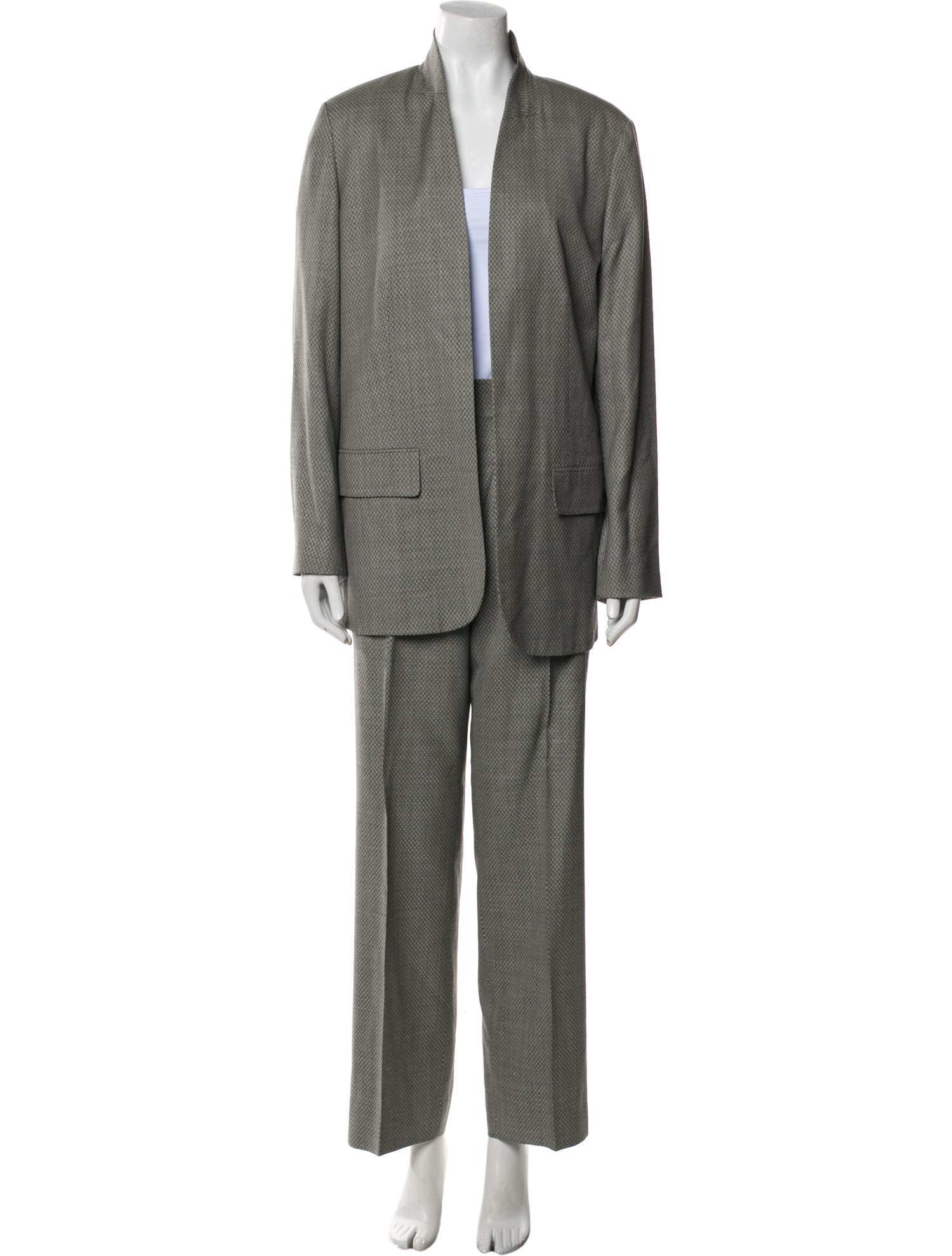 Hermès Virgin Wool Patterned Pantsuit