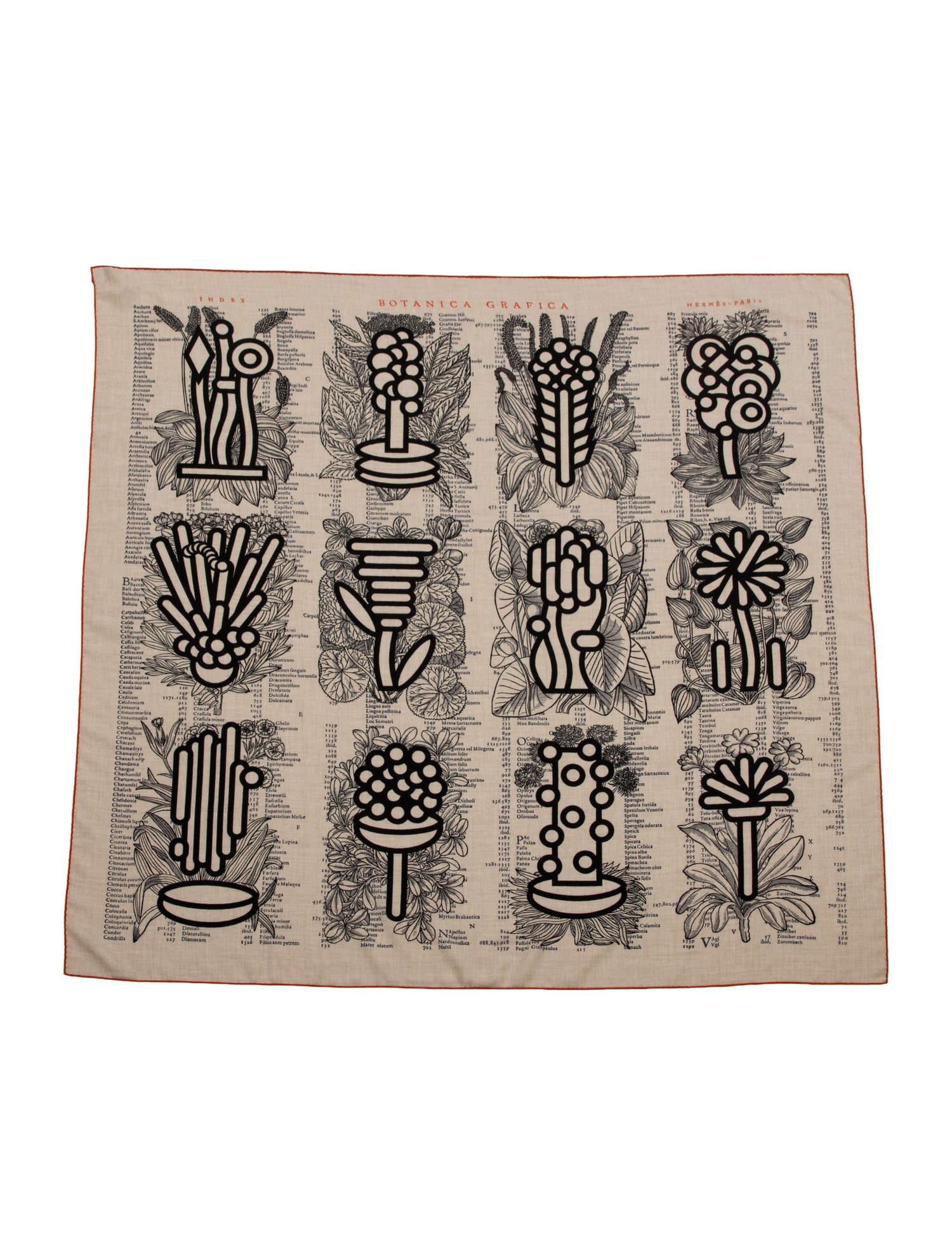 Hermès botanica grafica Cashmere Shawl