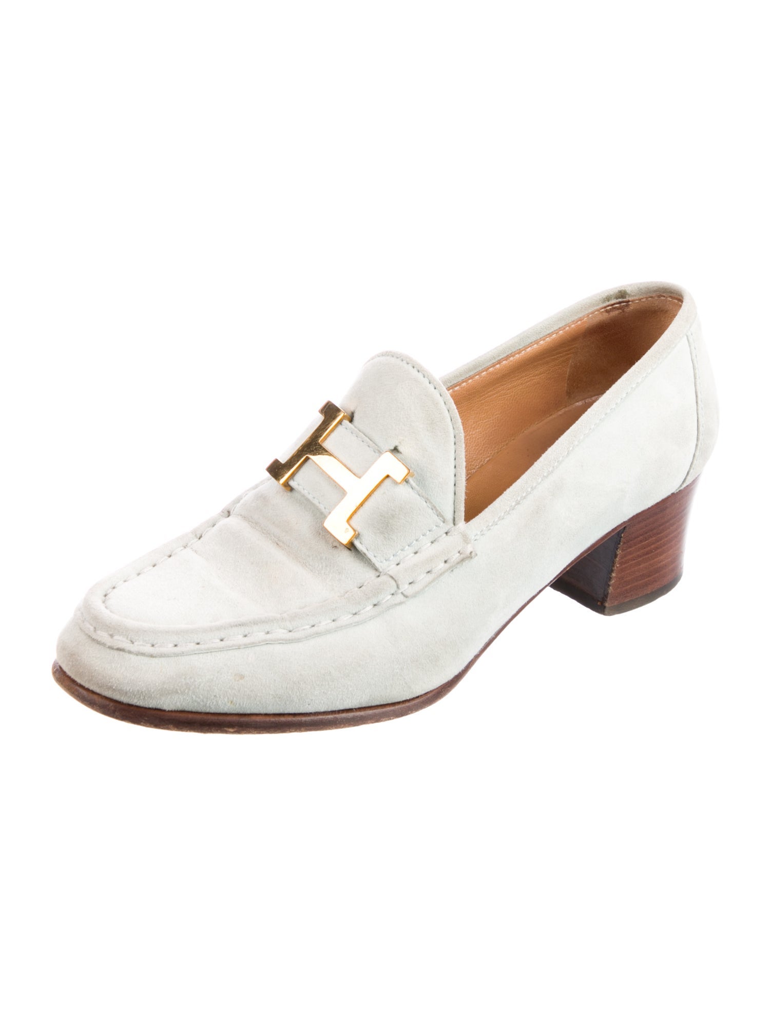 Hermès H Logo Leather Loafers