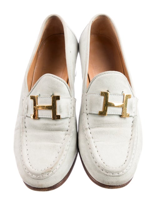 Hermès H Logo Leather Loafers