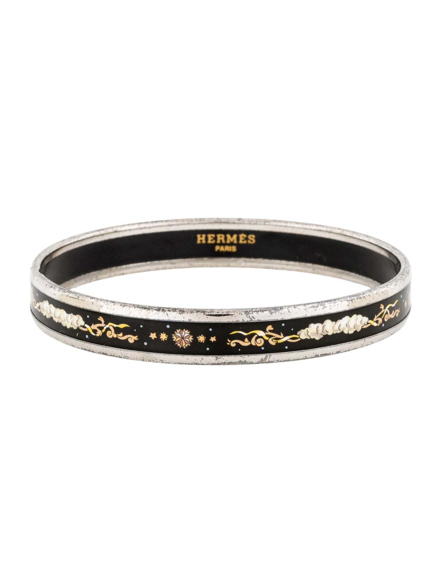 Hermès Narrow Enamel Bangle Bracelet