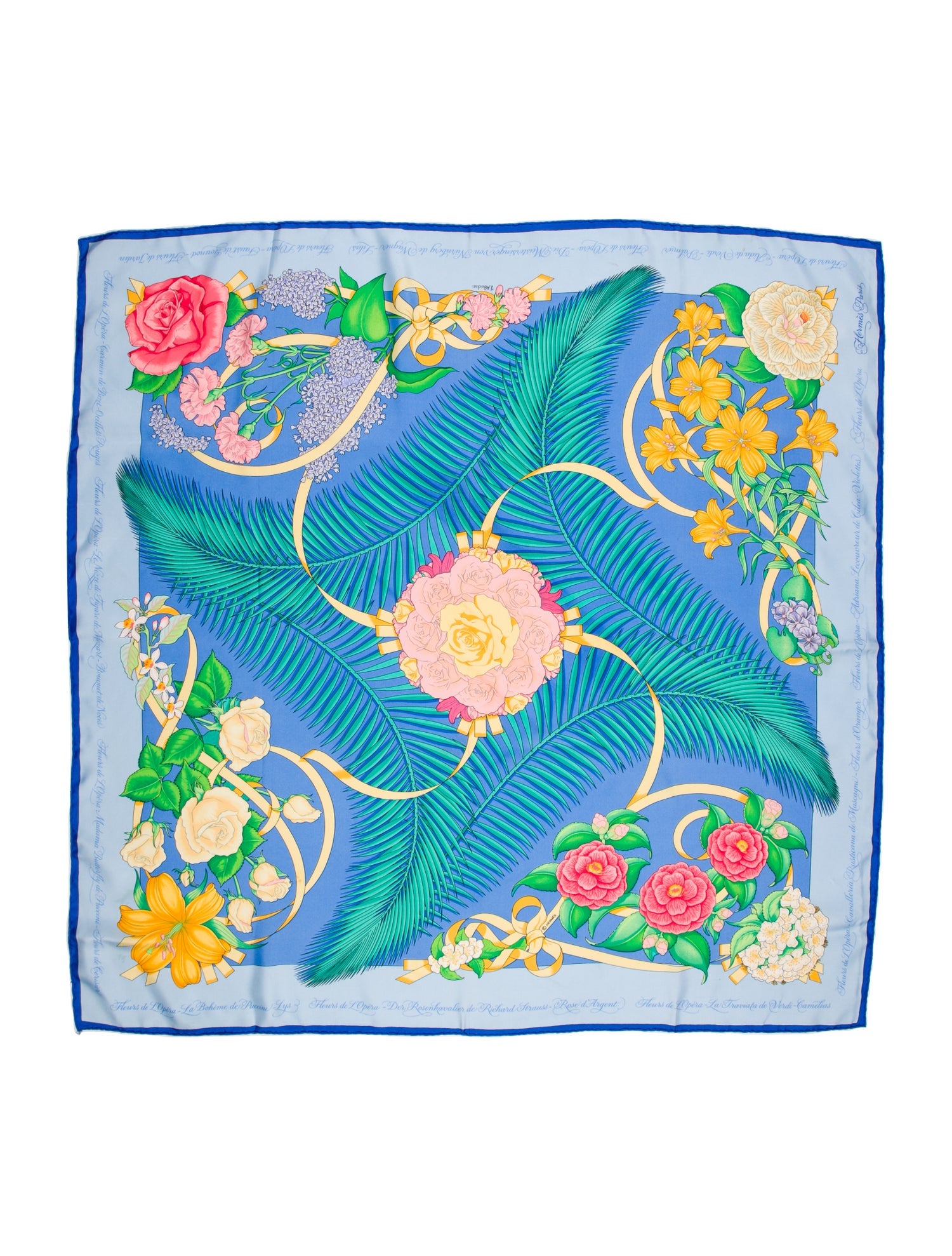 Hermès Fleurs de L'Opera Silk Scarf