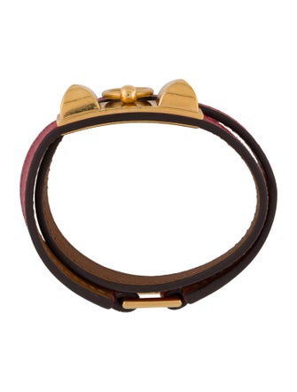 Hermès Leather Rivale Double Tour Wrap Bracelet