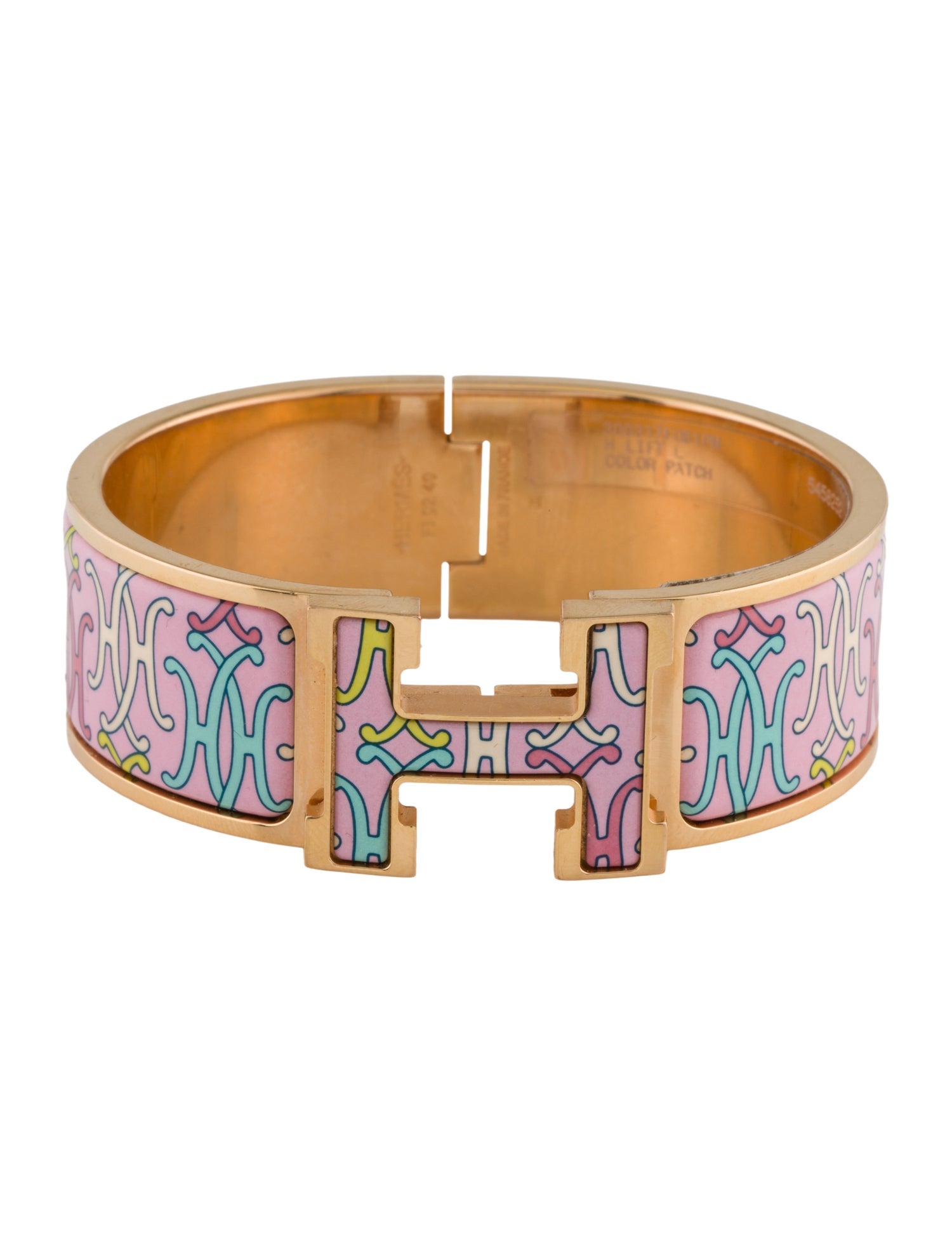 Hermès Enamel Clic Clac H Lift Bangle Bracelet