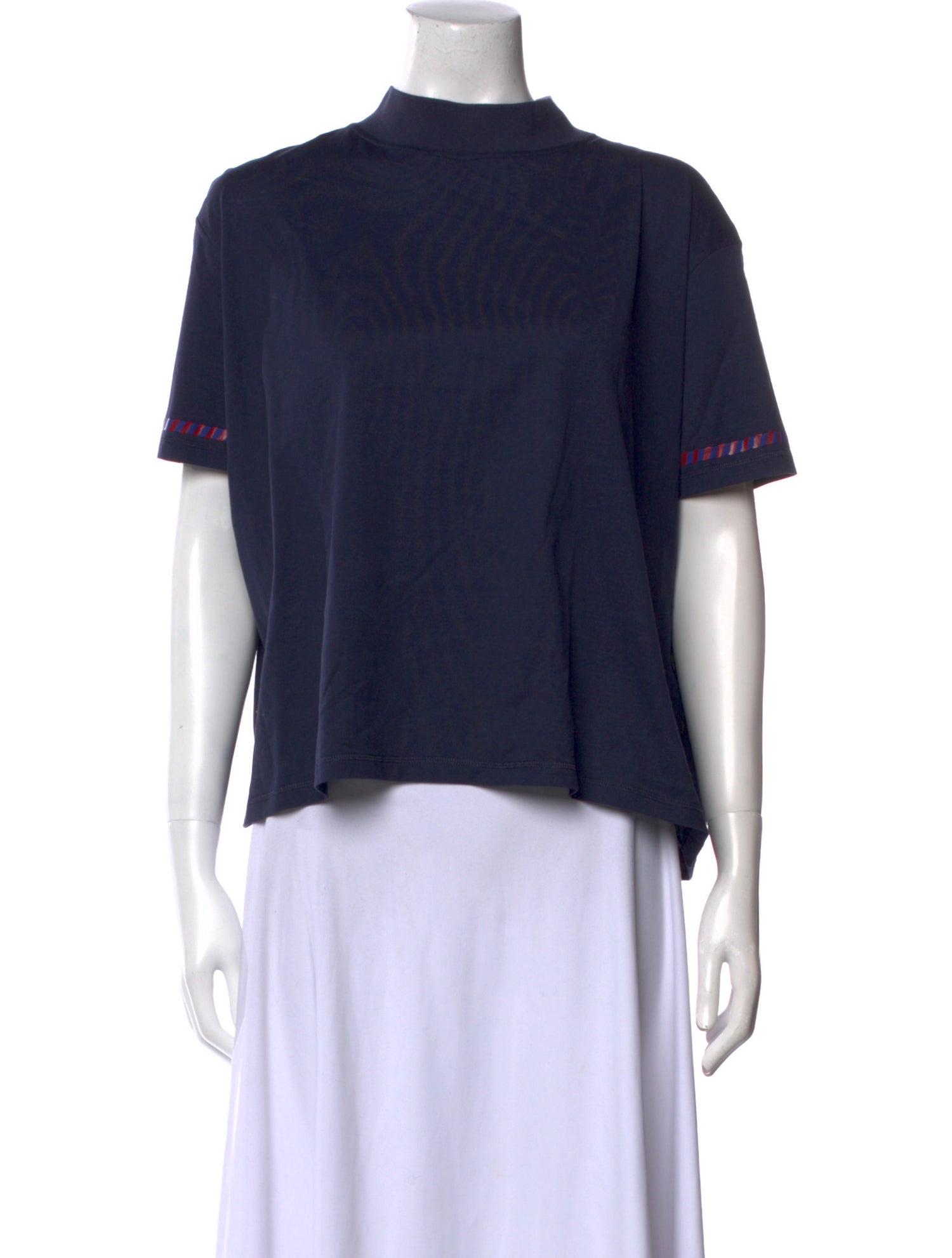 Hermès Mock Neck Short Sleeve Blouse w/ Tags