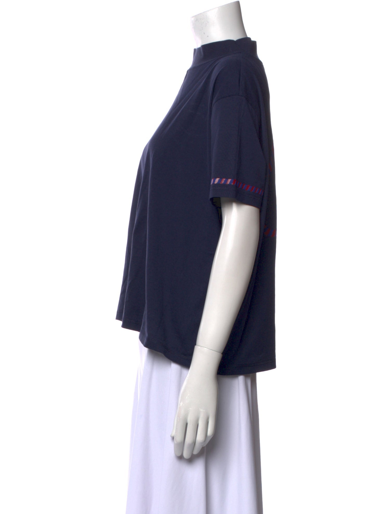 Hermès Mock Neck Short Sleeve Blouse w/ Tags