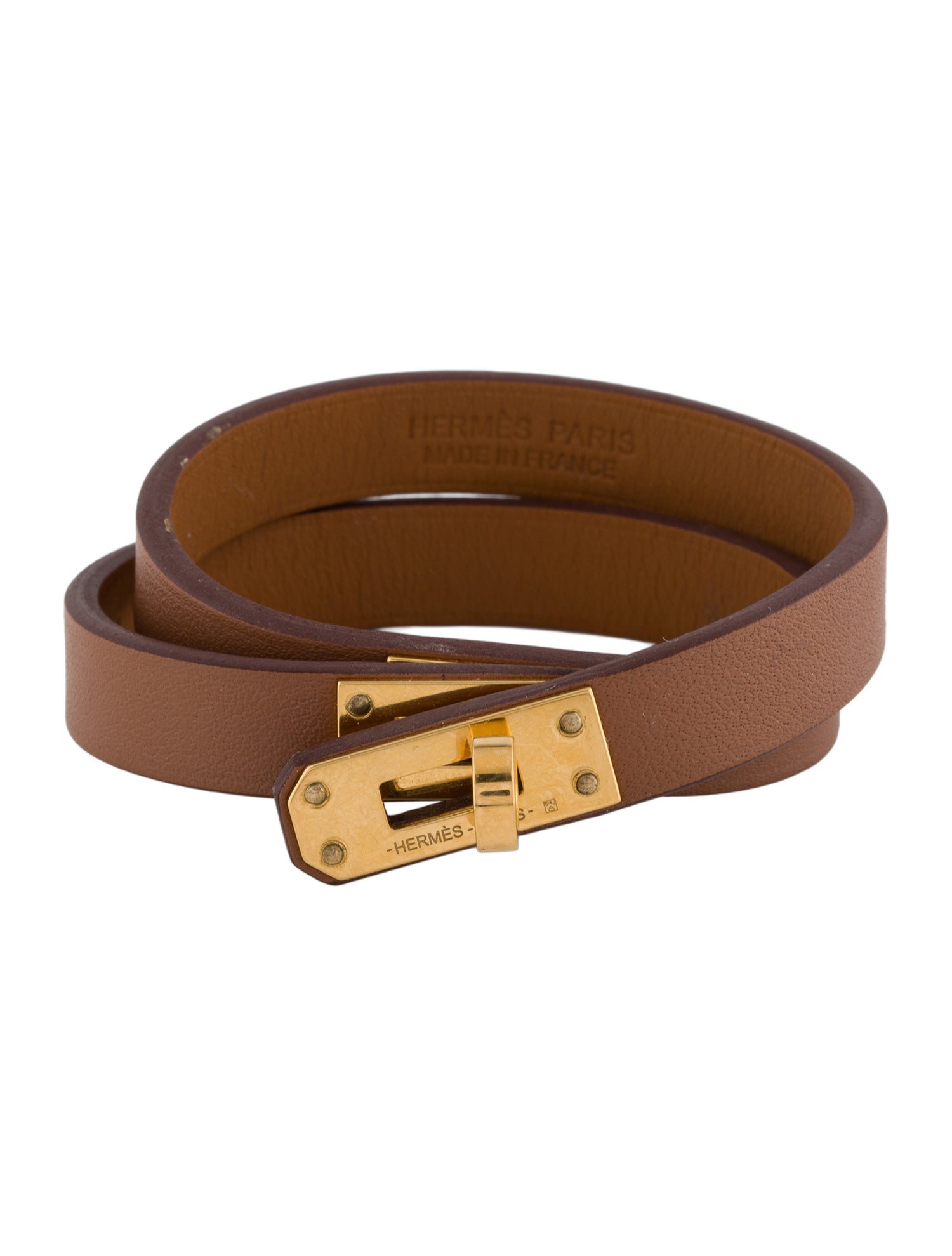 Hermès Leather Mini Kelly Double Tour Wrap Bracelet