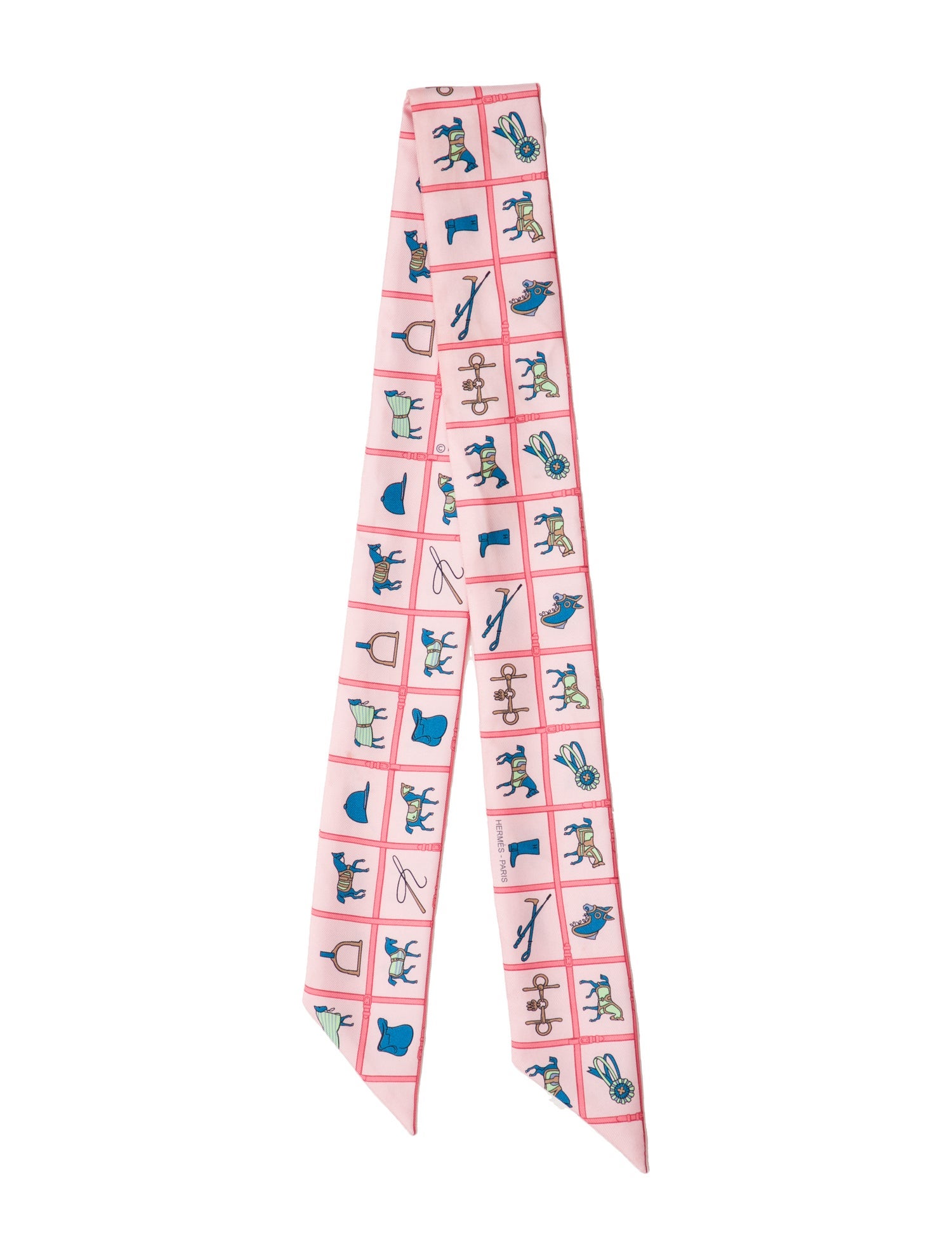 Hermès Couvertures et Tenues Silk Twilly Scarf