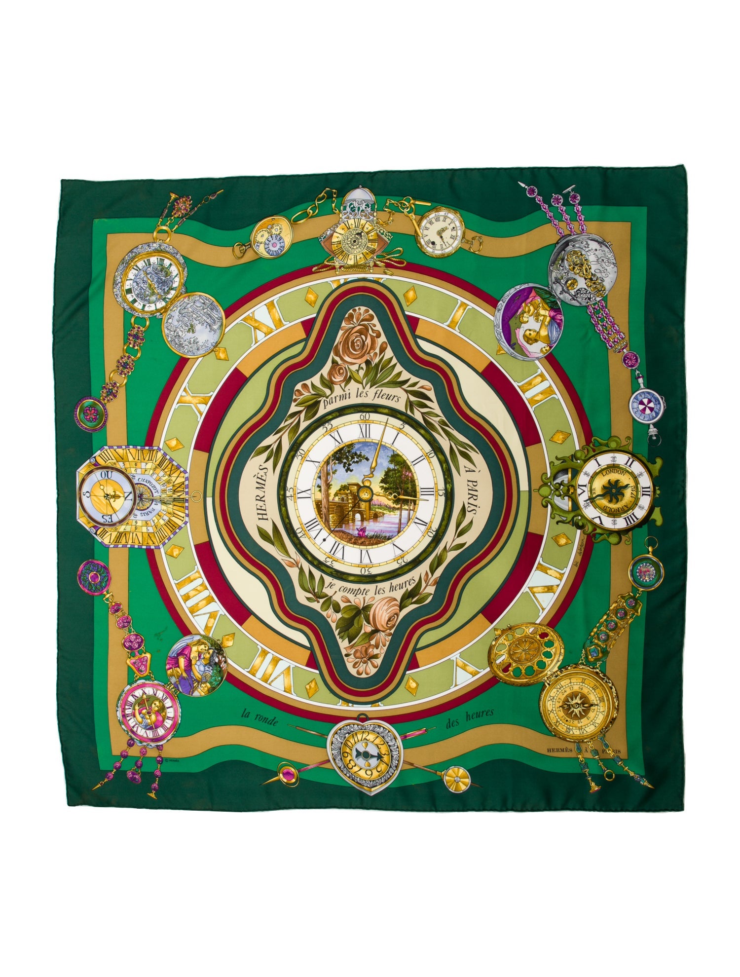 Hermès La Ronde Des Heures Silk Scarf