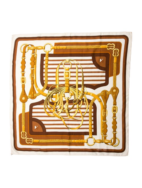 Hermès Coaching Silk Scarf