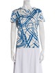 Hermès Printed Cowl Neck T-Shirt