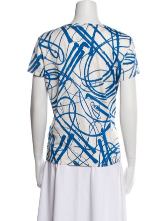 Hermès Printed Cowl Neck T-Shirt