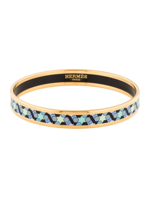 Hermès Narrow Enamel Bangle Bracelet