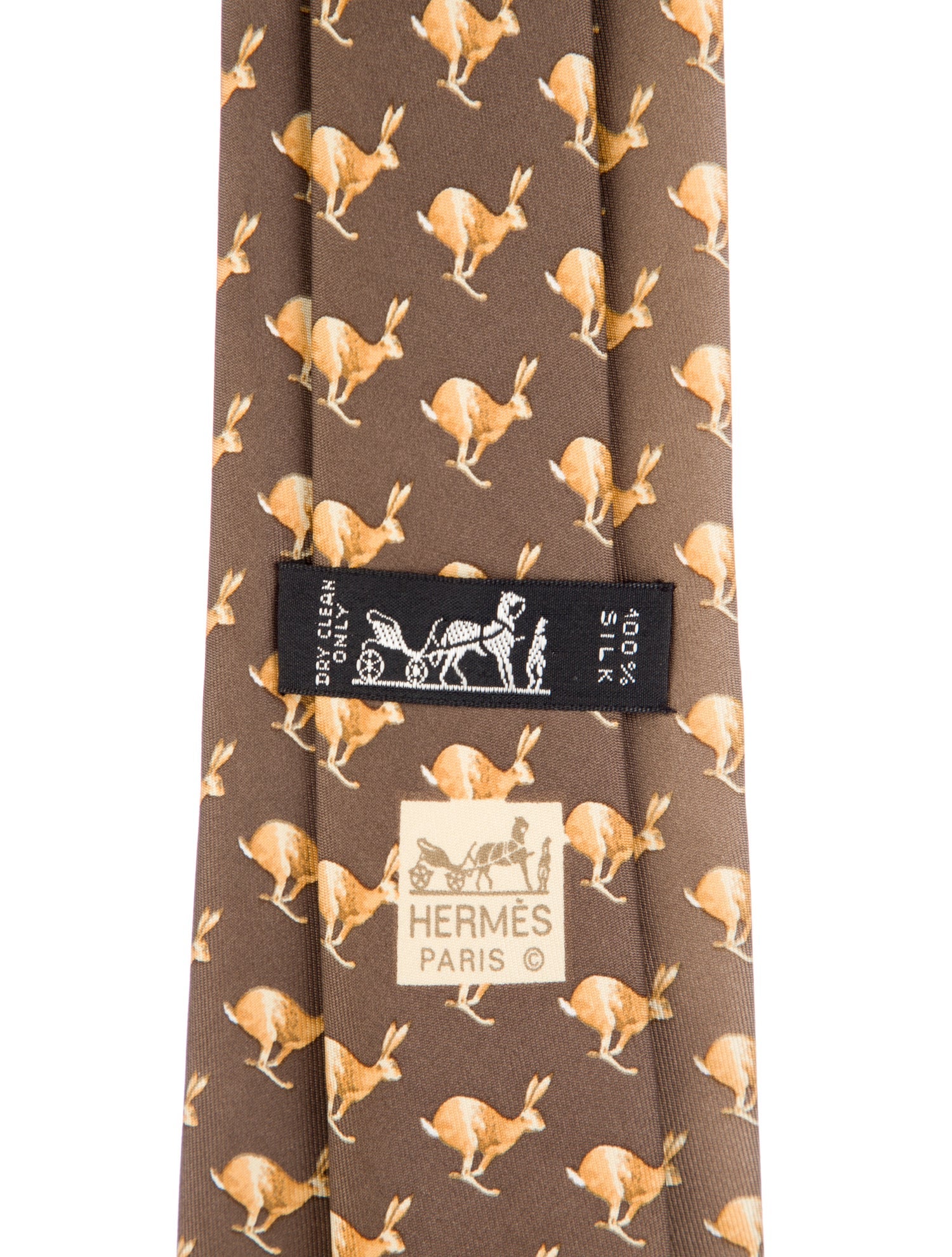 Hermès Silk Animal Print Tie