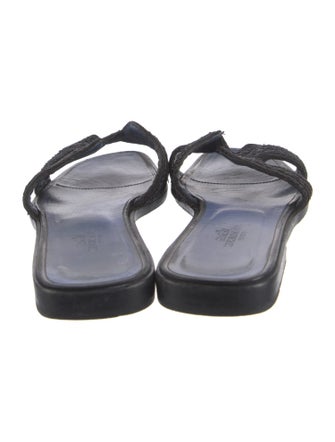 Hermès H Logo Beaded Accents Slides