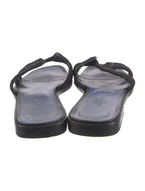 Hermès H Logo Beaded Accents Slides