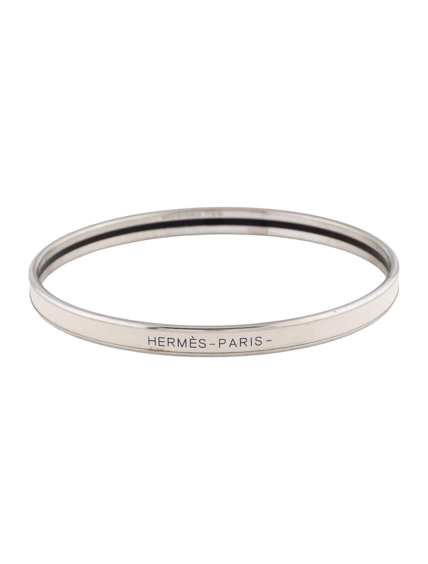 Hermès Enamel Extra Narrow Uni Bangle Bracelet