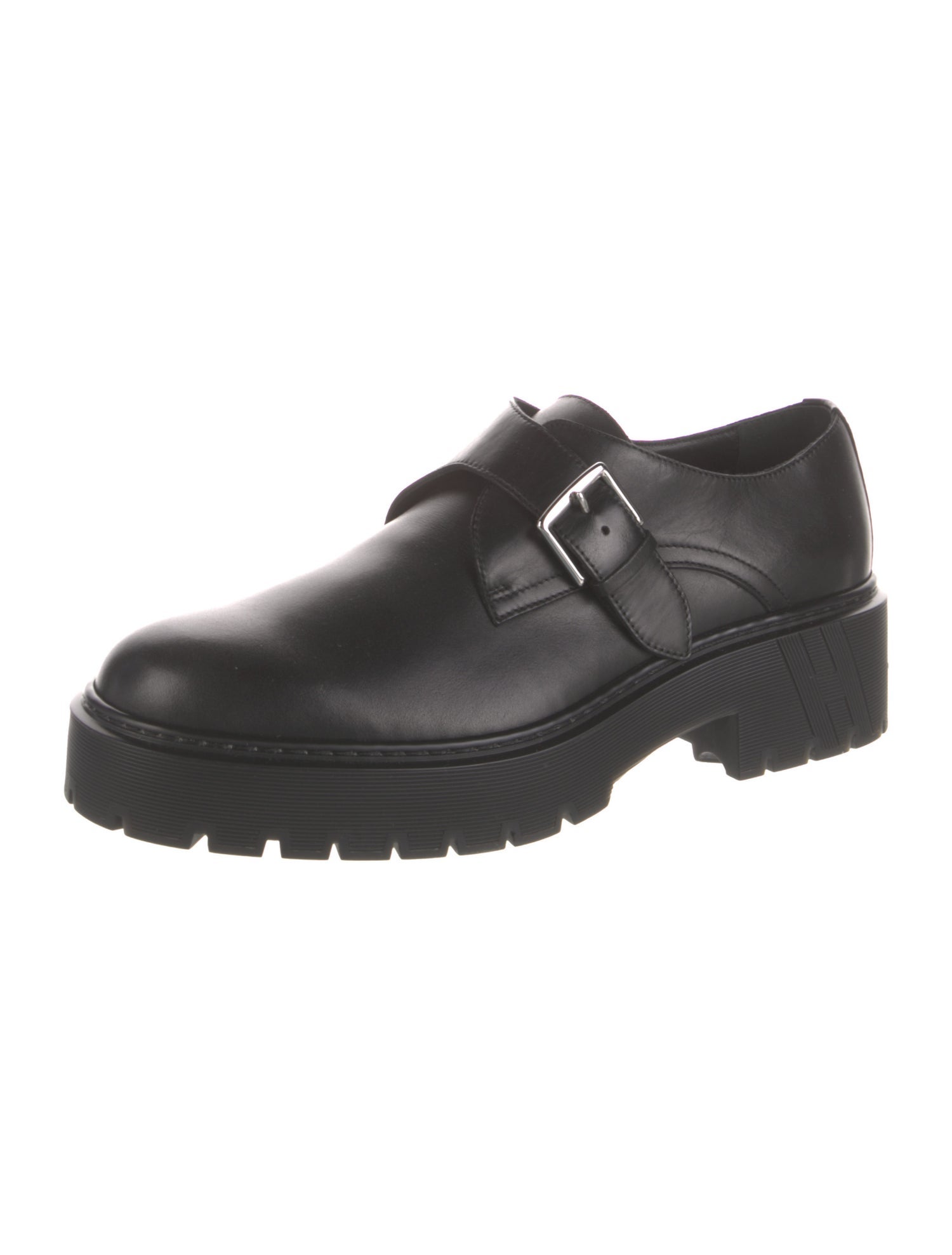 Hermès Happen Leather Monk Straps