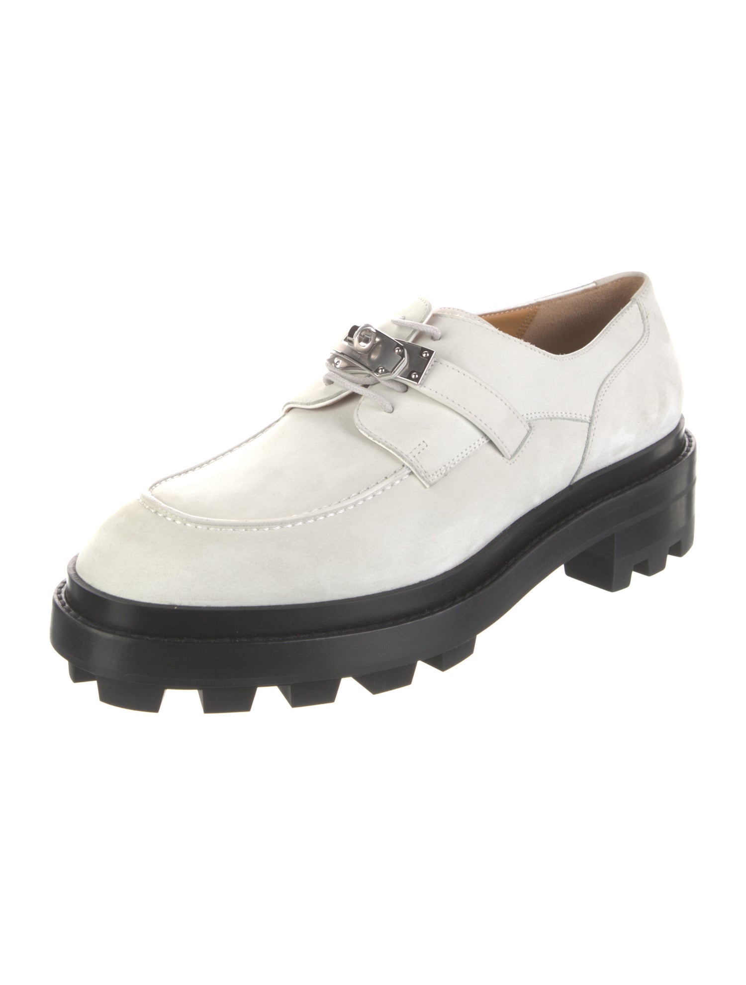 Hermès First Suede Derby Shoes