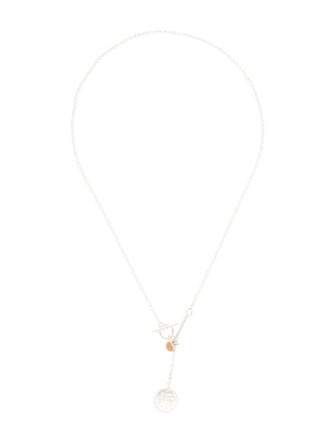 Hermès Two-Tone Ex-Libris Pendant Necklace, Small Model