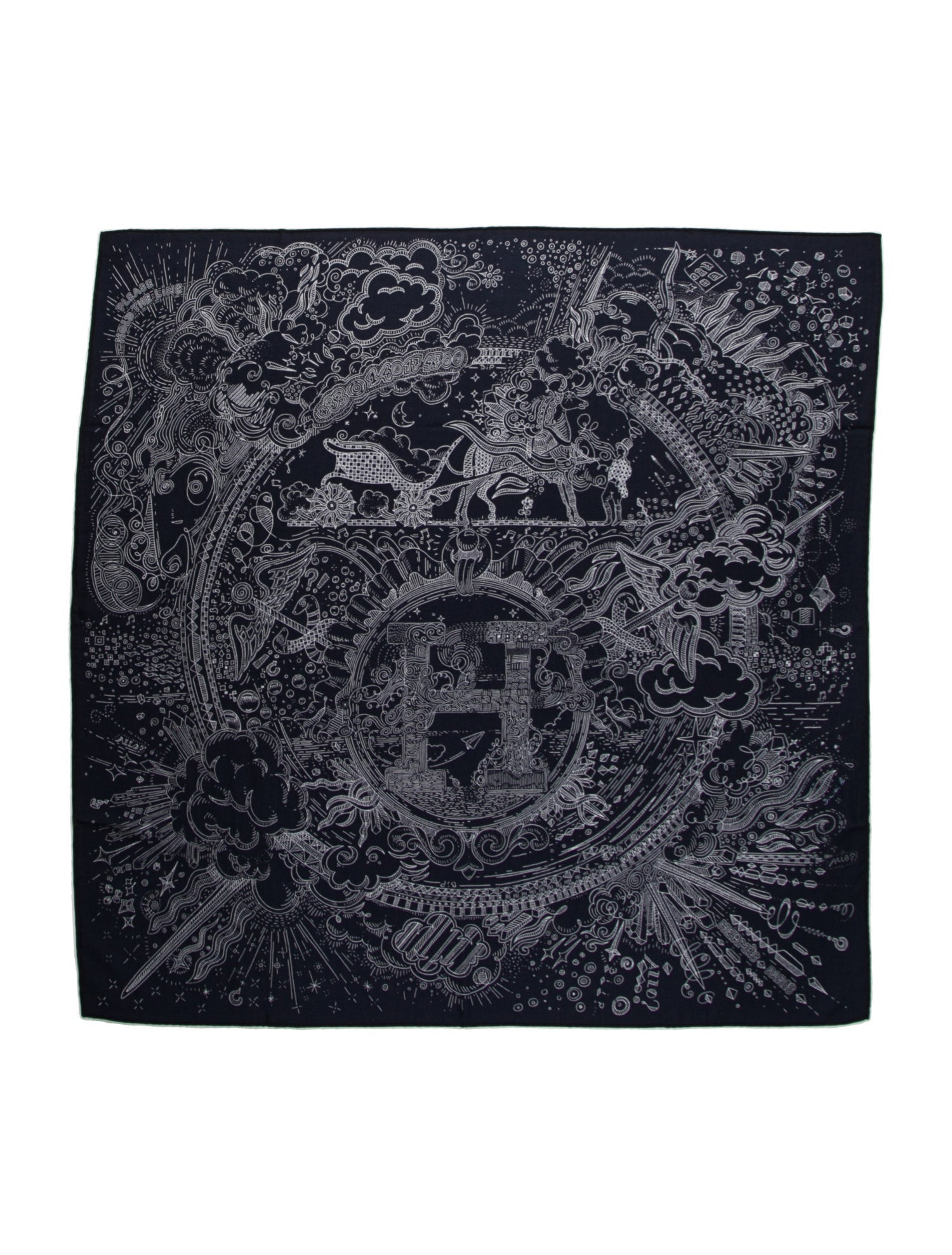 Hermès Please Hold The Line 100 Cashmere Scarf w/ Tags