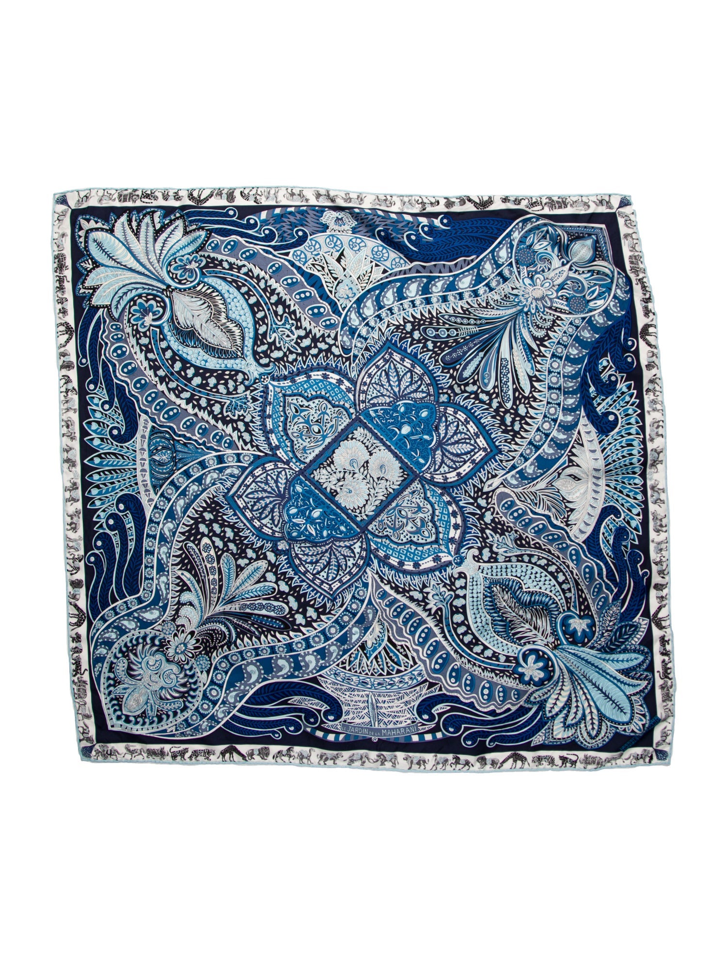 Hermès Le Jardin de la Maharani Silk Scarf