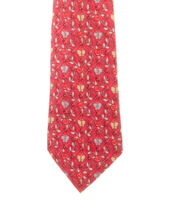 Hermès Patterned Silk Tie
