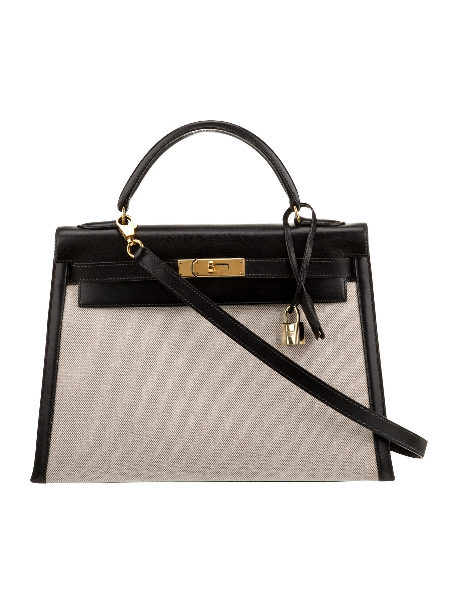 Hermès Toile & Box Kelly Sellier 32