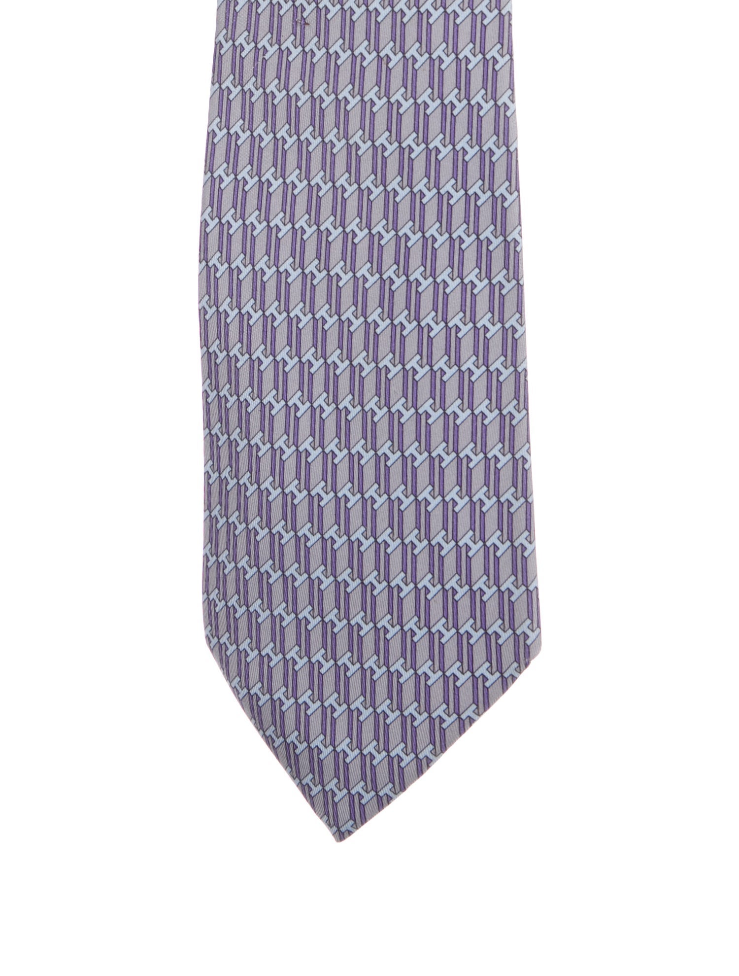 Hermès Silk Pattern Printed Tie