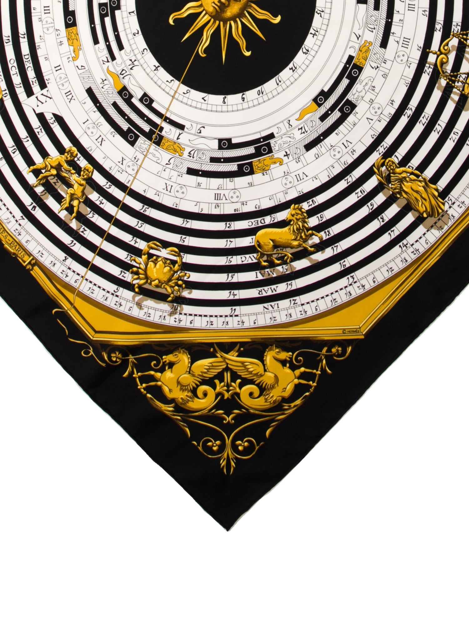 Hermès Dies Et Hore Silk Scarf