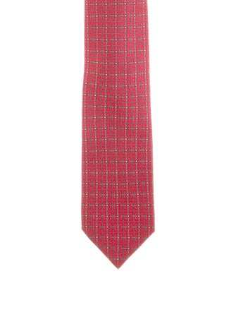 Hermès Patterned Silk Tie