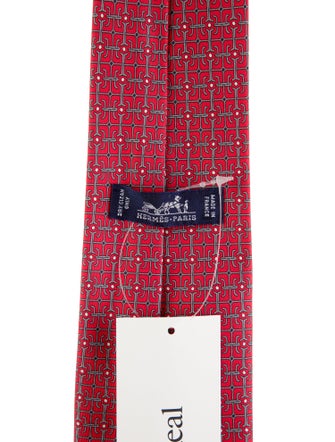 Hermès Patterned Silk Tie