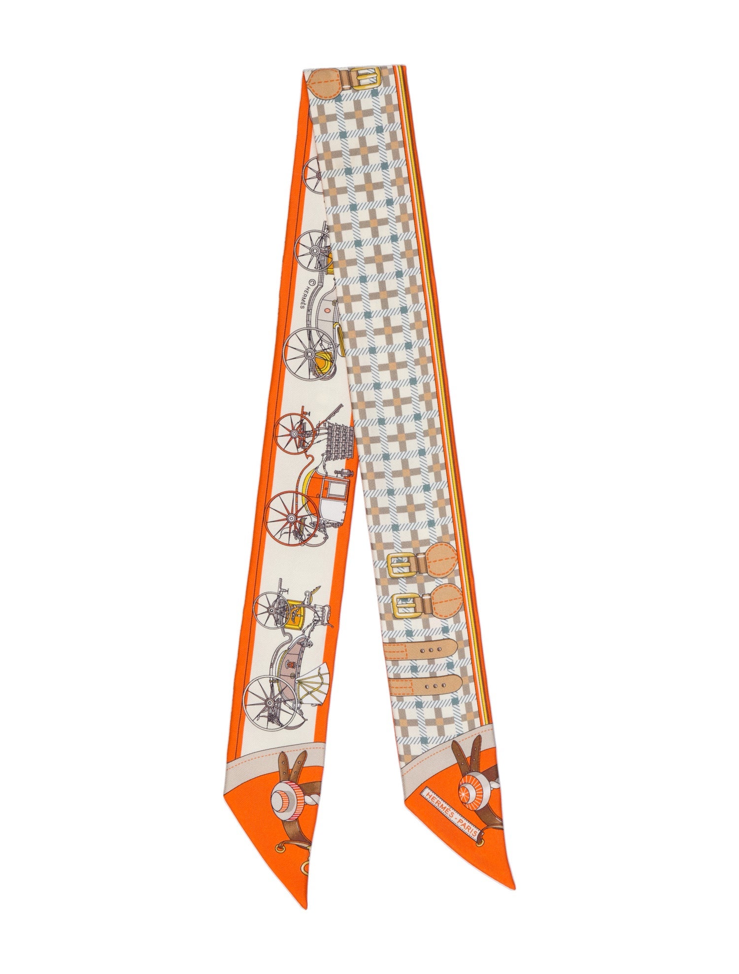 Hermès Les Nouveaux Amoureux de Paris Twillon Silk Twilly Scarf