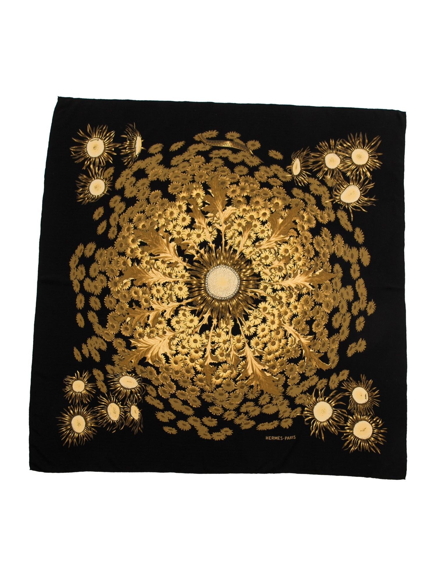 Hermès Fleurs et Carlines Cashmere Scarf