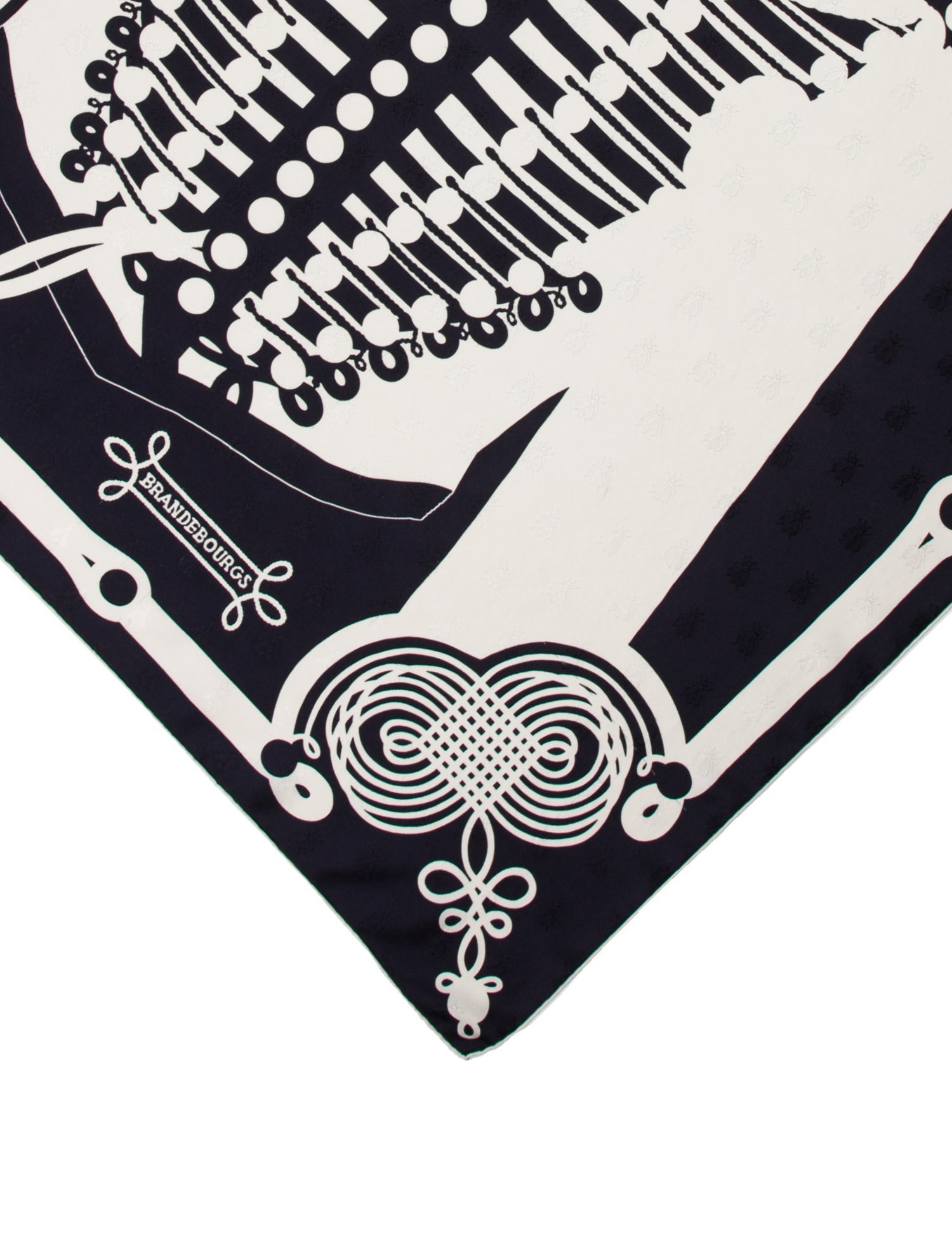 Hermès Brandebourgs Tattoo Jacquard Silk Scarf