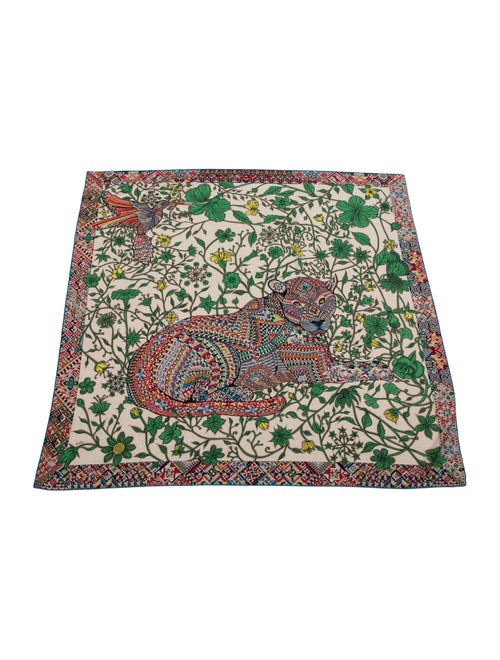 Hermès Le Jaguar et Le Colibri Cashmere Shawl