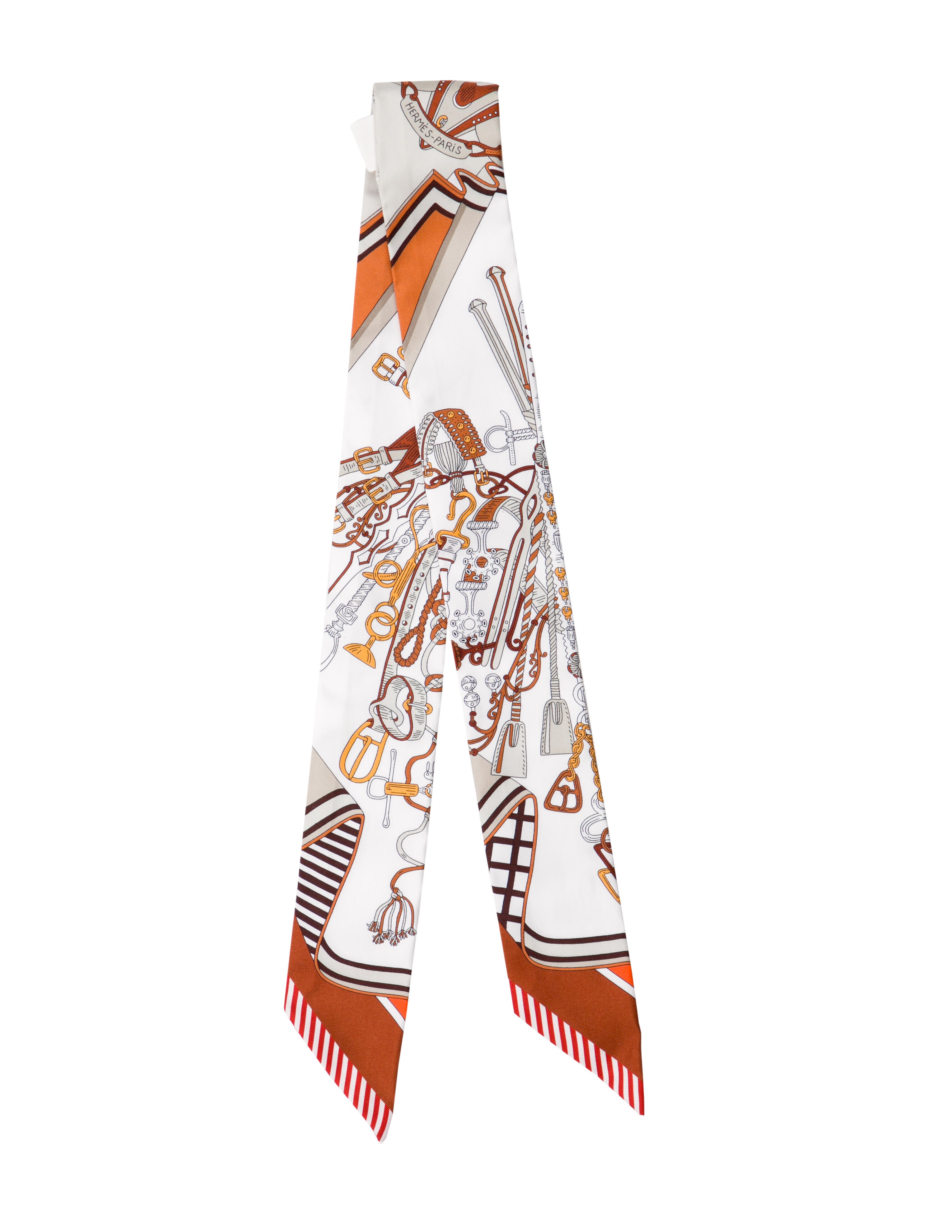 Hermès Bouquets Sellier Silk Twilly Scarf w/ Tags