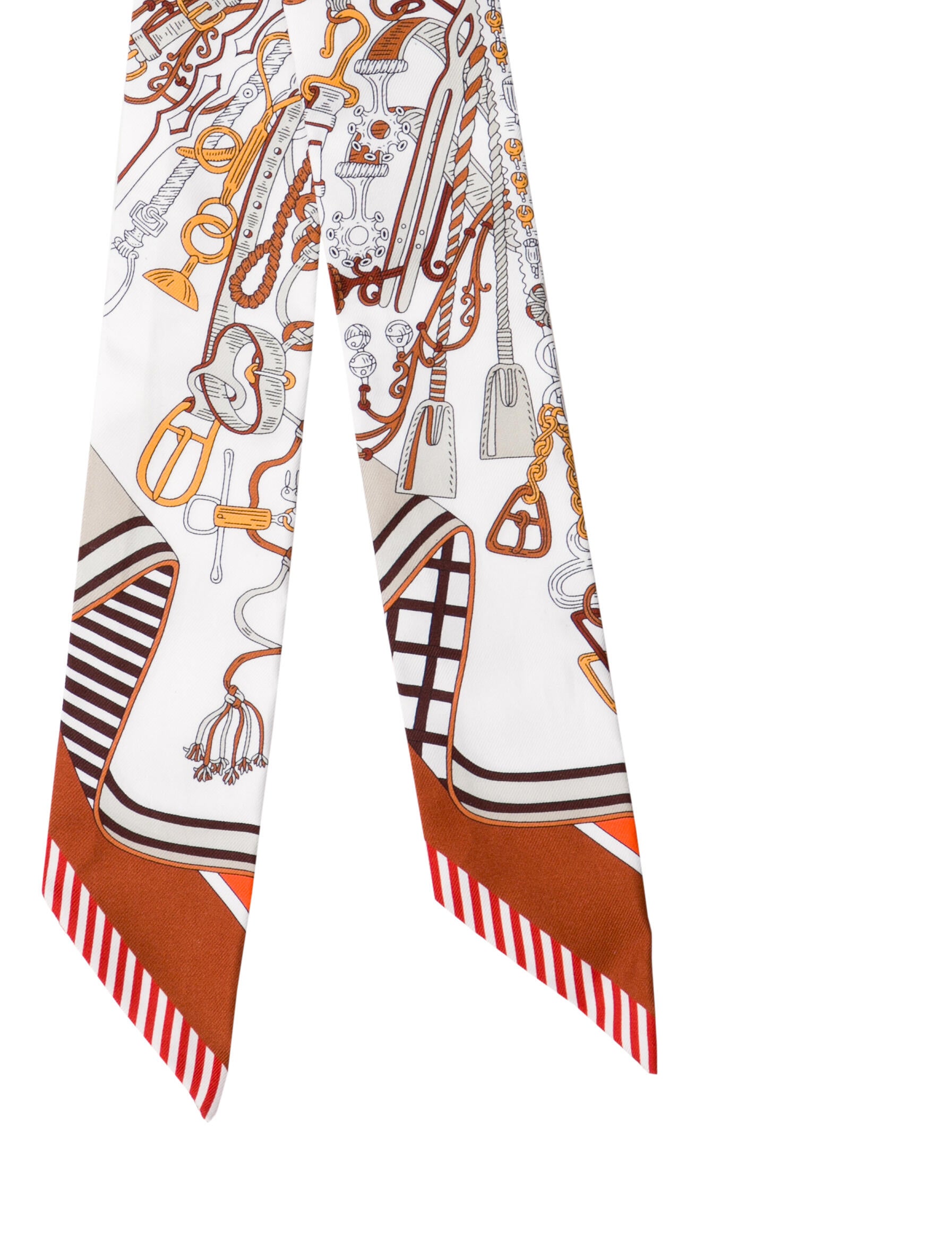 Hermès Bouquets Sellier Silk Twilly Scarf w/ Tags