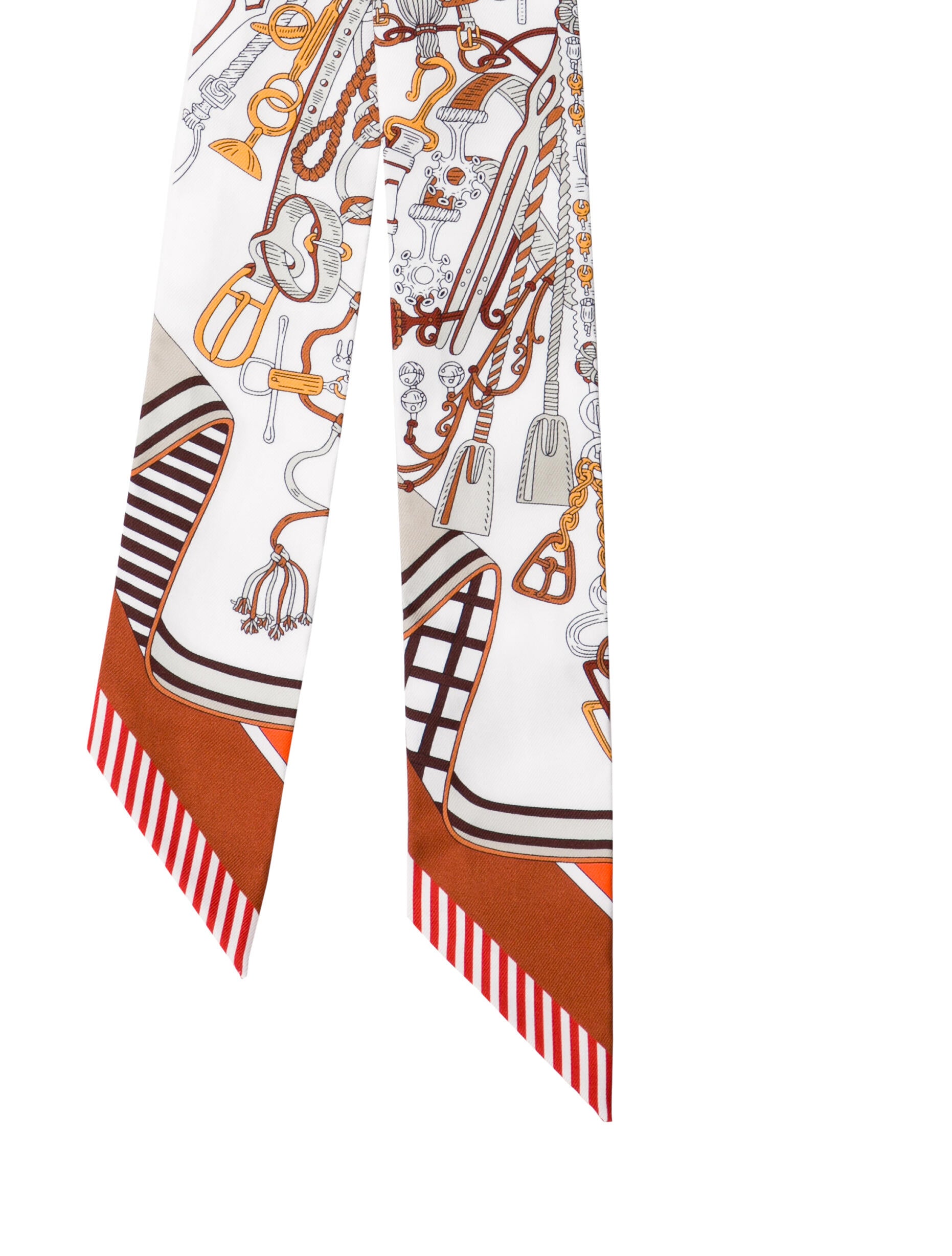 Hermès Bouquets Sellier Silk Twilly Scarf w/ Tags