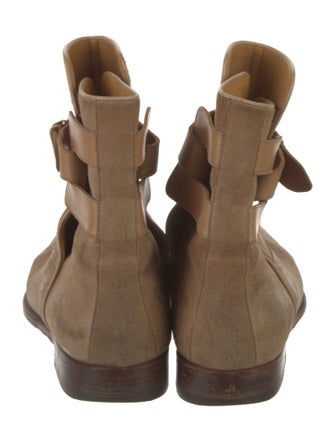 Hermès Suede Leather Trim Embellishment Boots