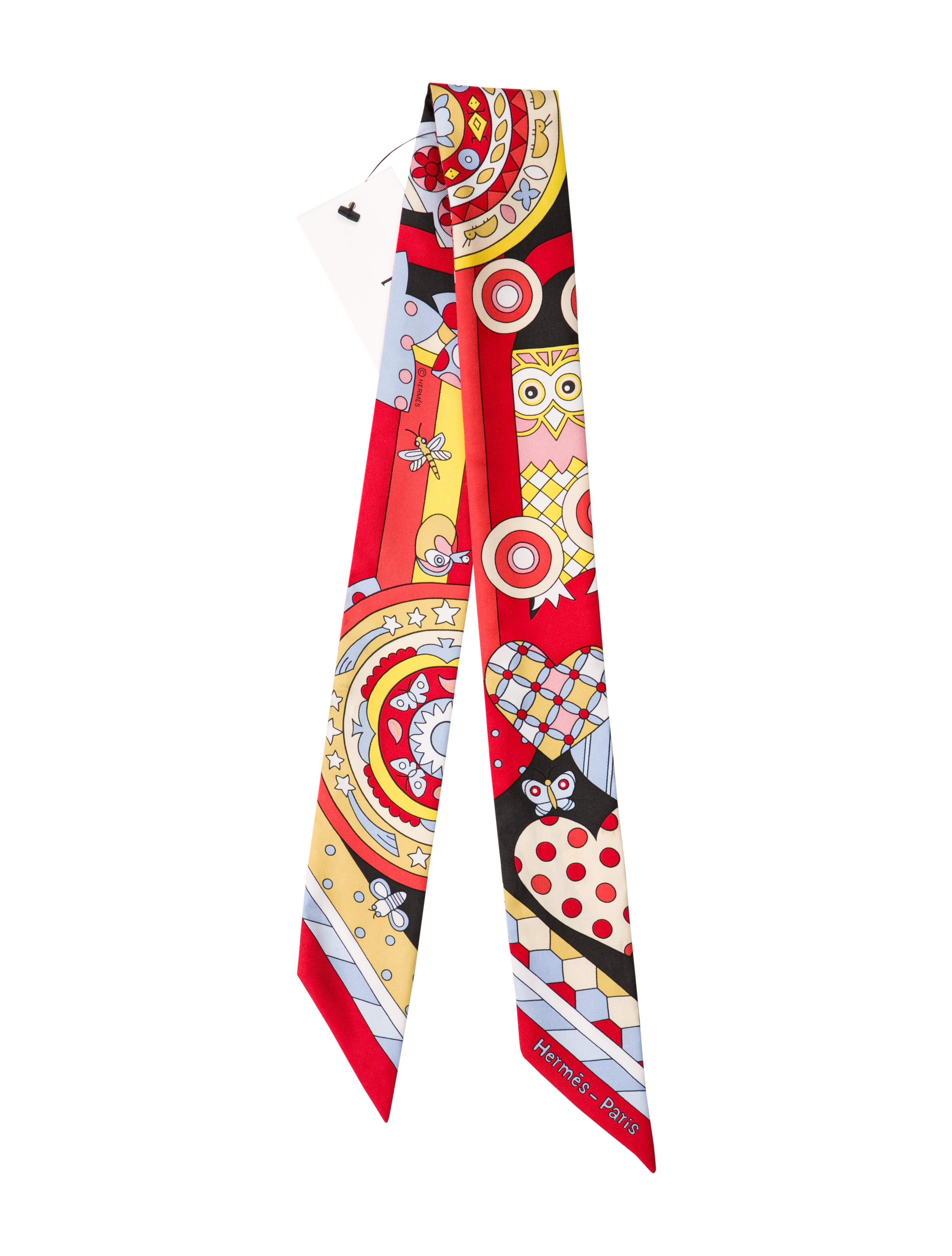 Hermès Les Murmures de la Foret Silk Twilly Scarf