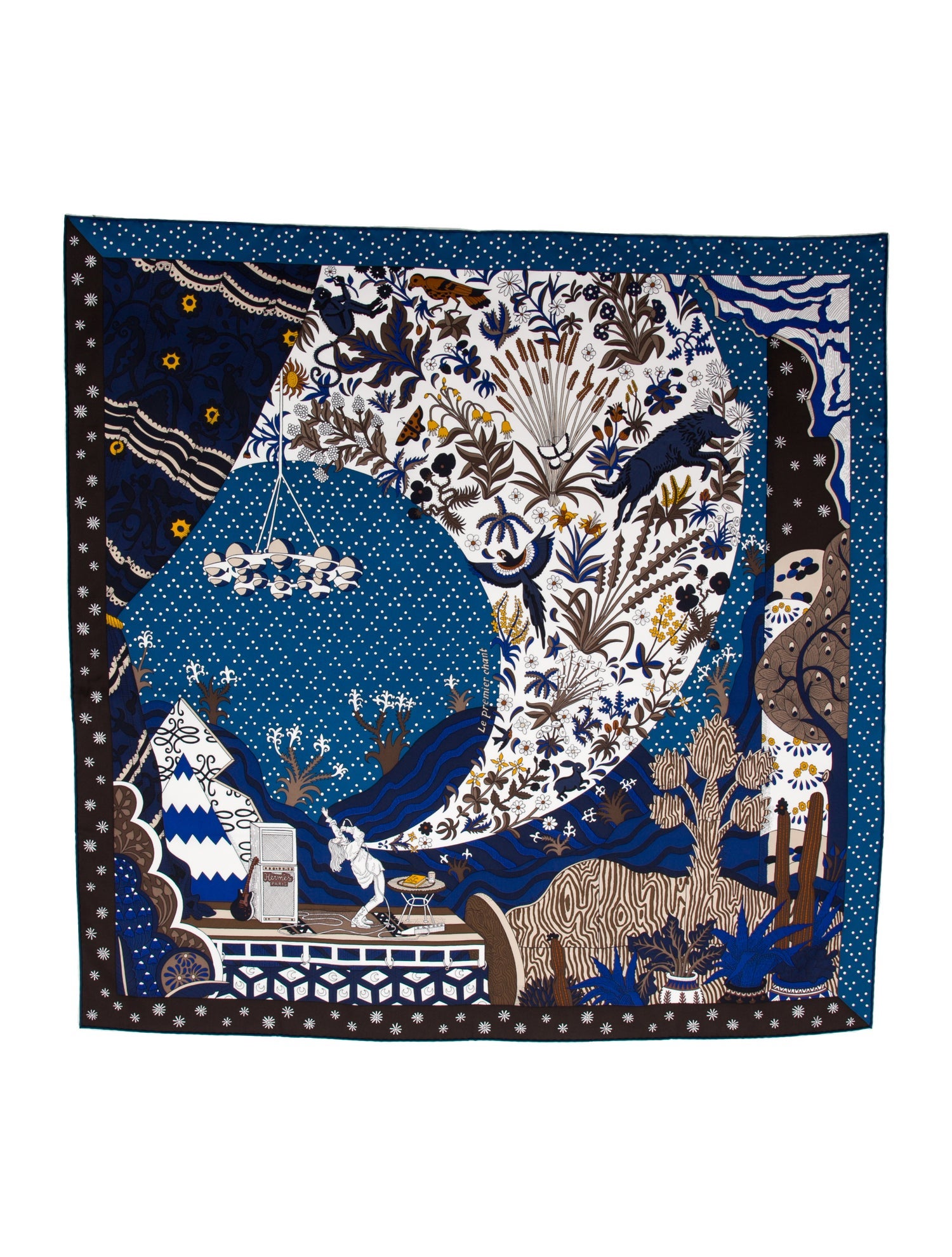 Hermès Le Premier Chant Silk Scarf