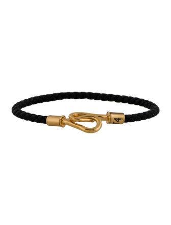Hermès Leather Jumbo H Wrap Bracelet