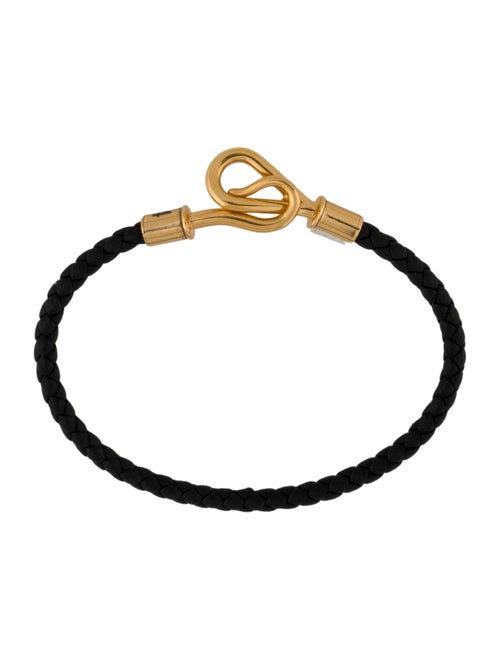 Hermès Leather Jumbo H Wrap Bracelet