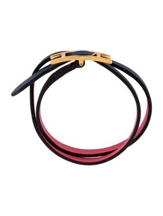 Hermès Leather Behapi Double Tour Wrap Bracelet