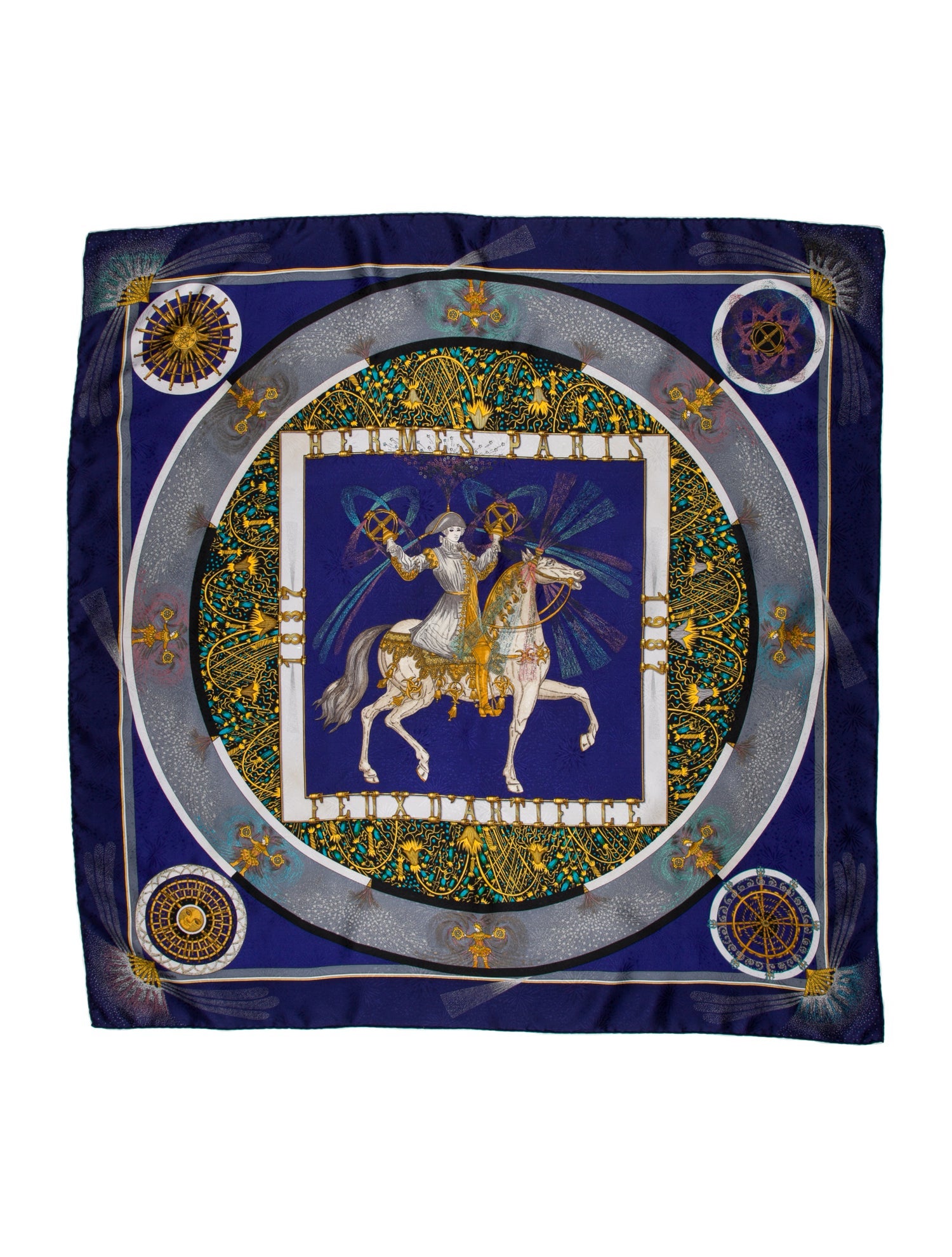 Hermès Feux D'Artifice Silk Scarf