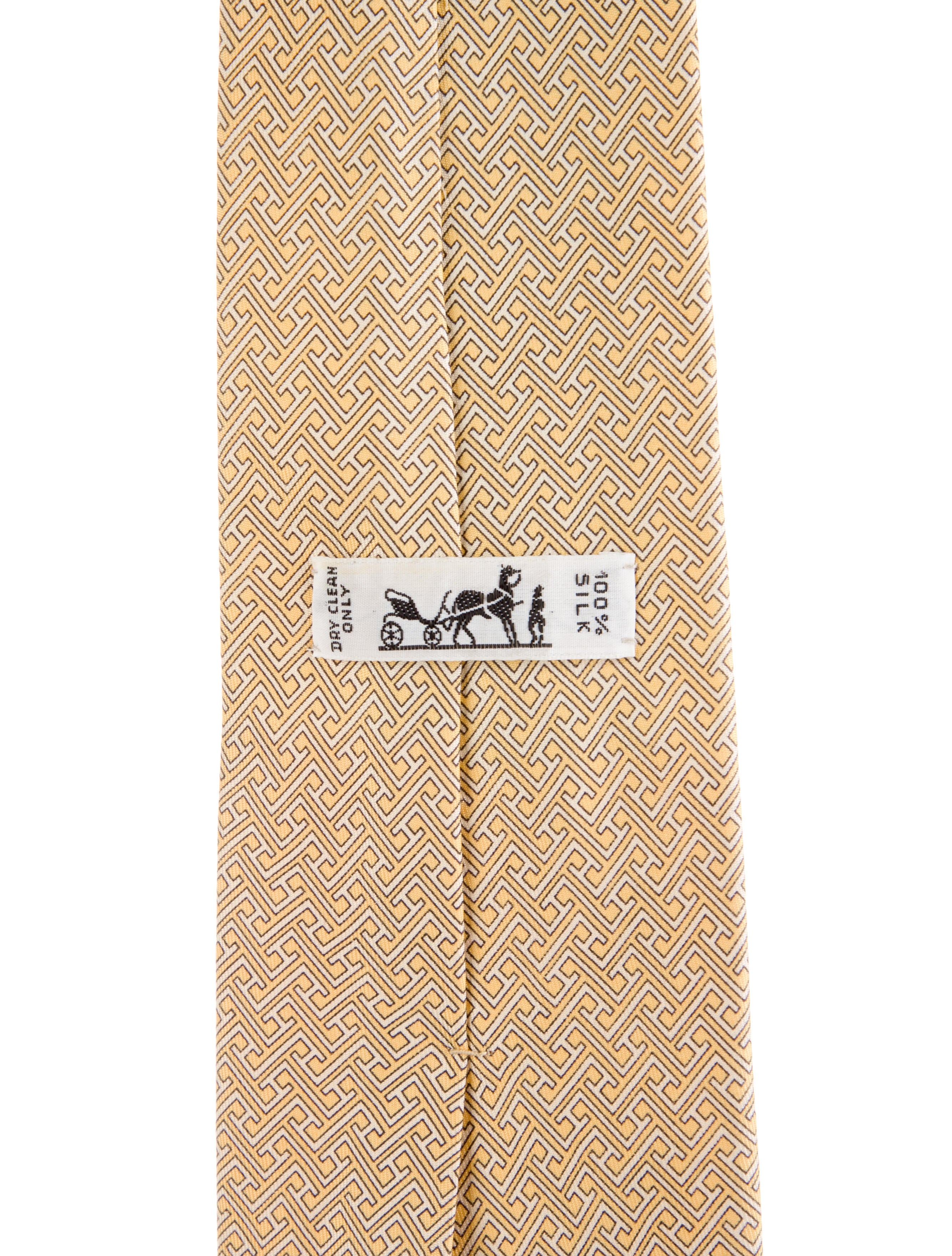 Hermès pattern silk tie