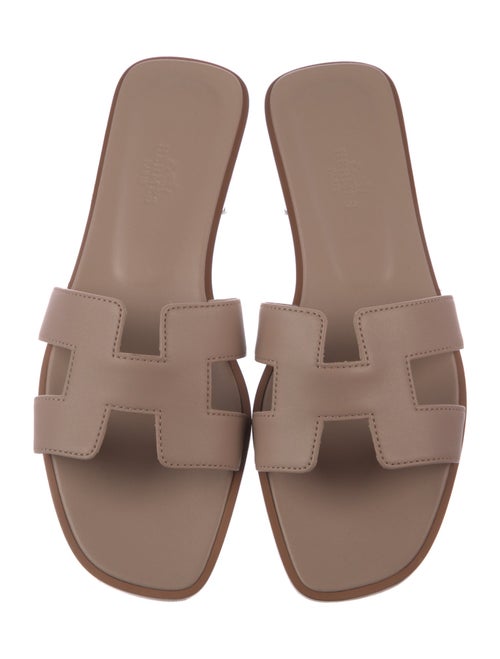 Hermès Oran Leather Slides