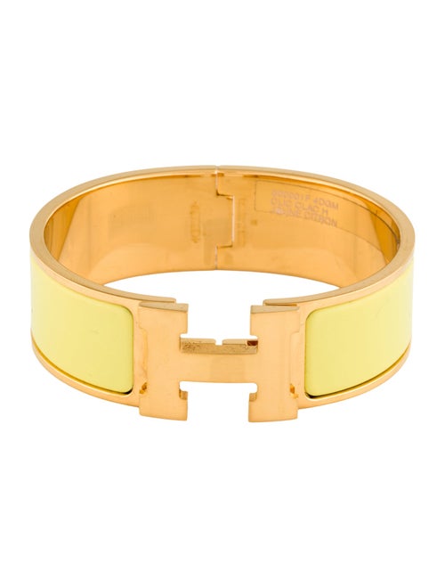 Hermès Enamel Clic Clac H Bangle Bracelet