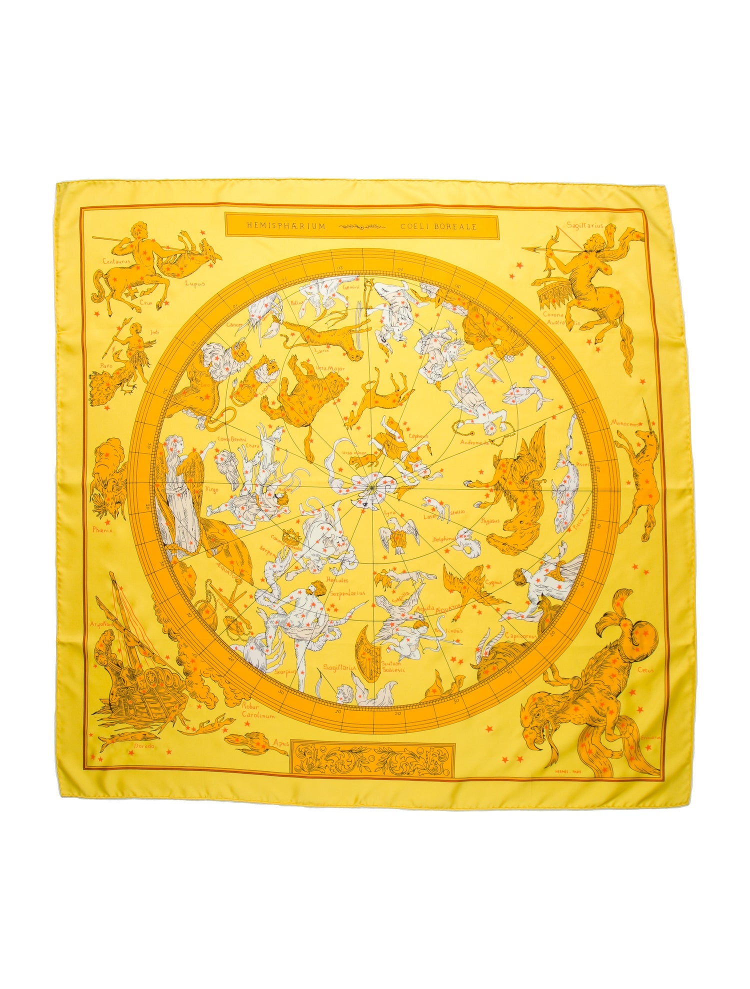 Hermès Hemispharium Coeli Boreale Silk Scarf
